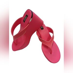 DKNY Women's Pink Wedge Sandals GUC Size 10
